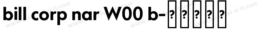 bill corp nar W00 b字体转换